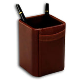 Mocha Leather Pencil Cup